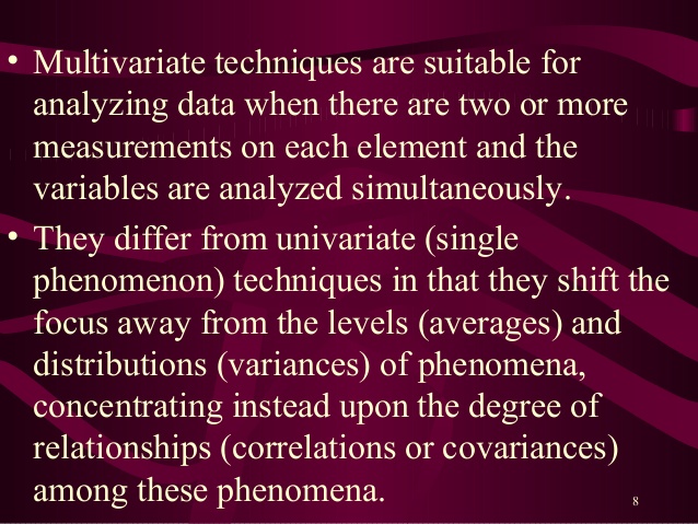 multivariate analysis techniques